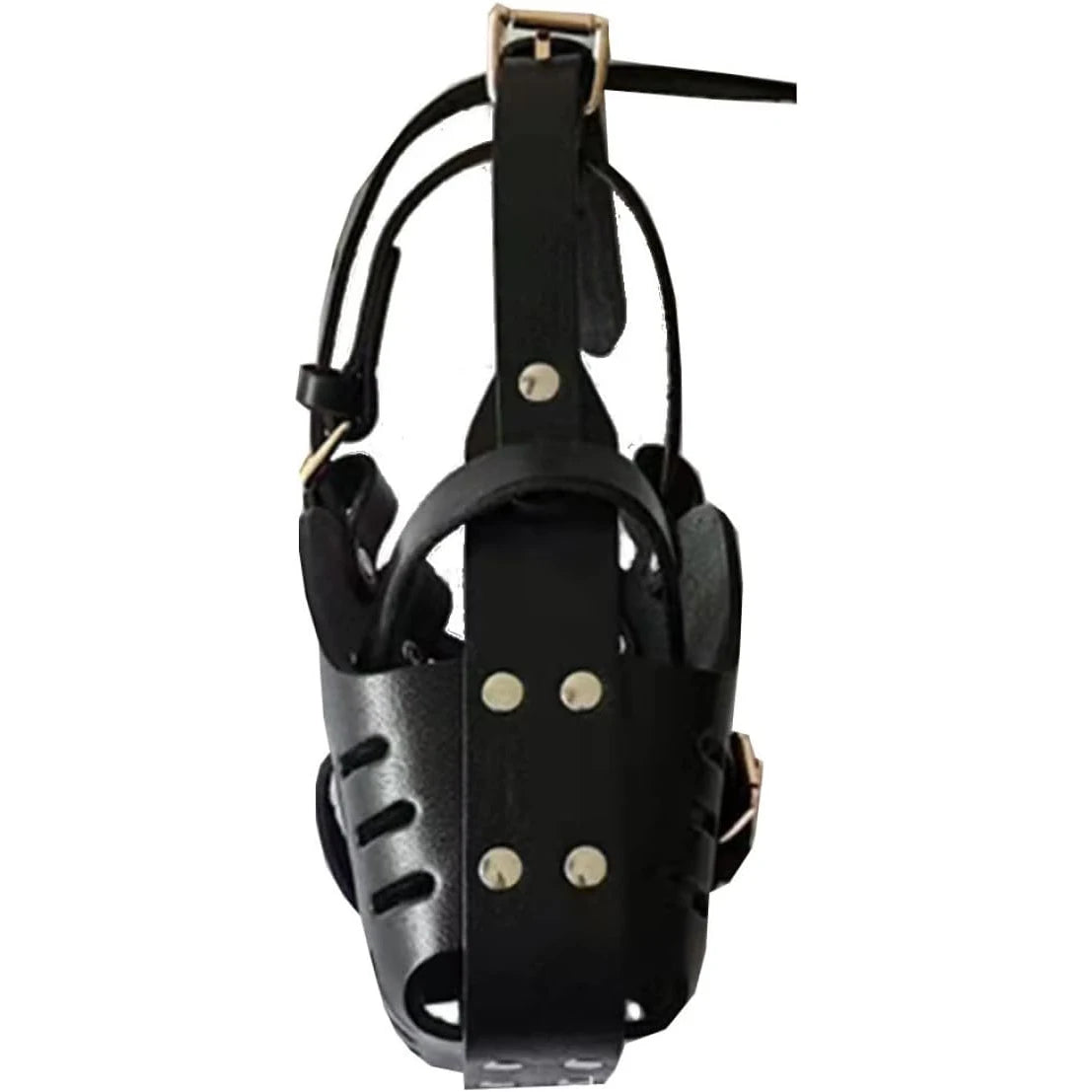 Sangles réglables en cuir de la muselière panier pour chien