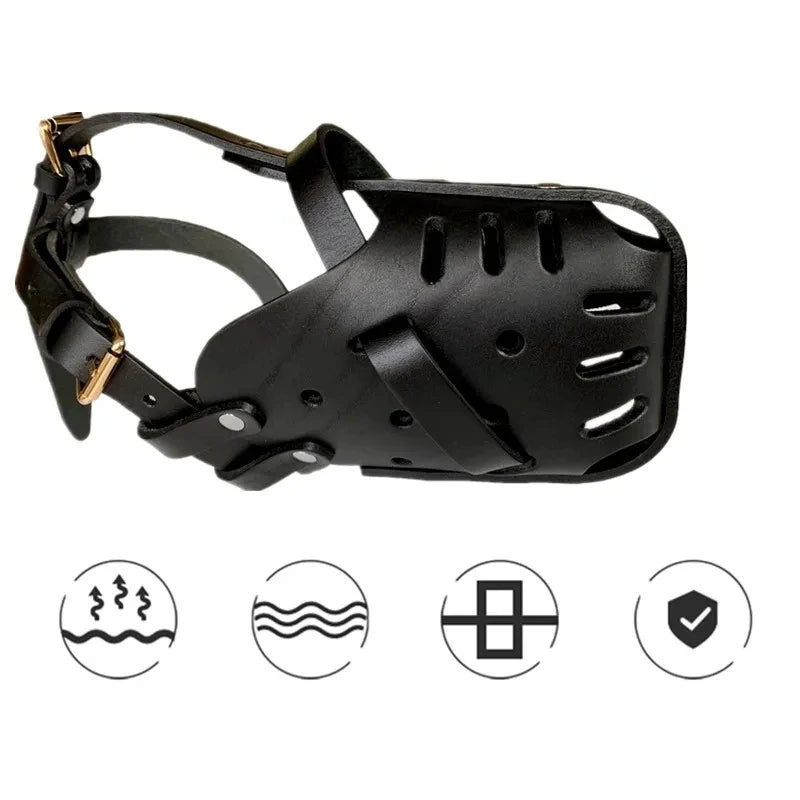 Guide des tailles de la muselière panier en cuir pour chien