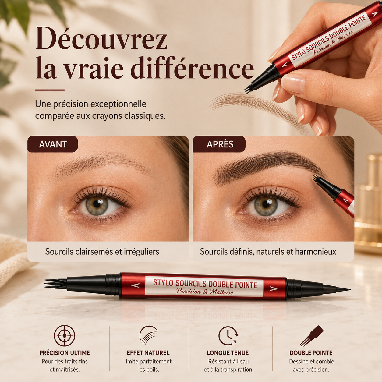 Eyeliner Liquide Waterproof à Pointe Ultra-Fine