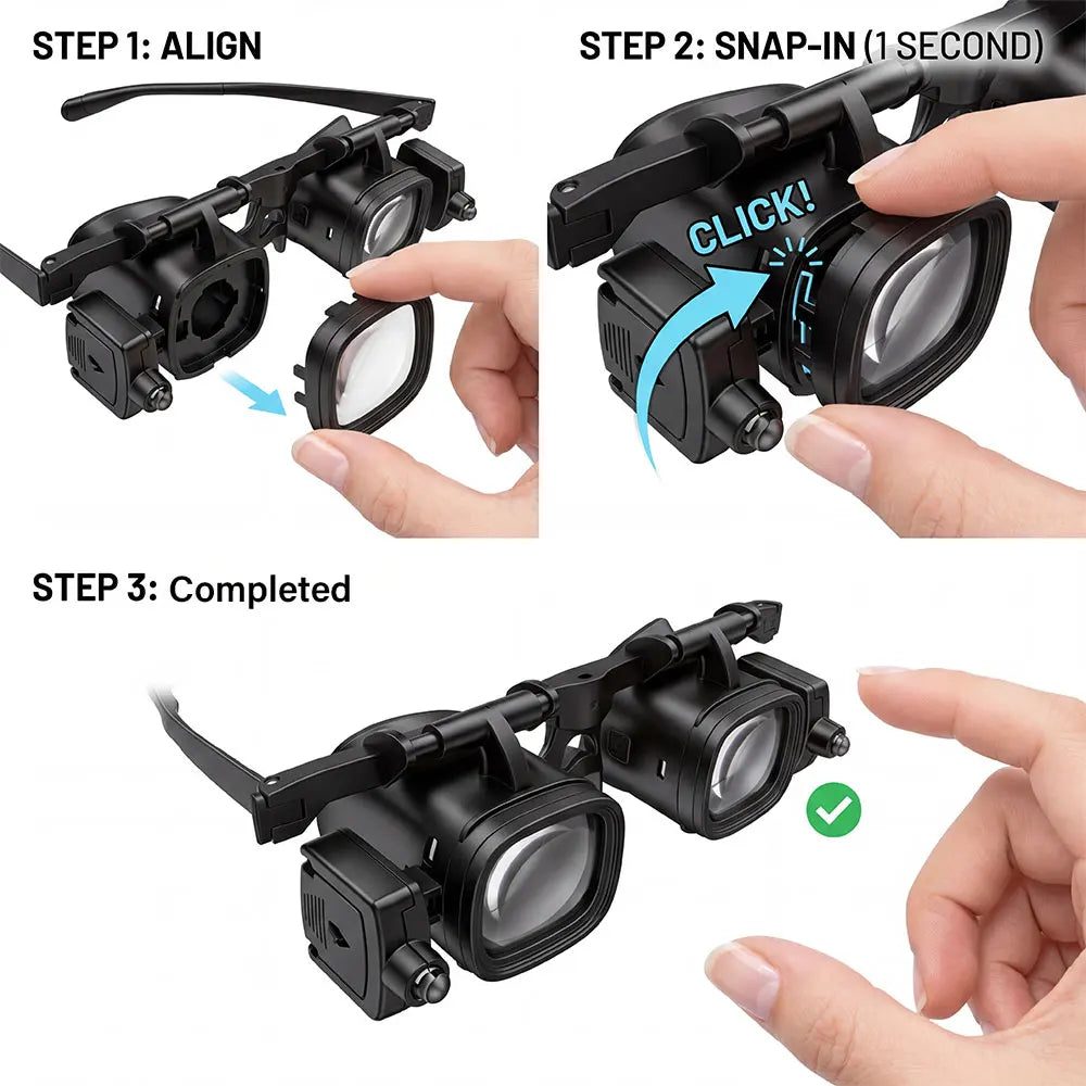 Loupe frontale à LED avec lentilles interchangeables – photo 5