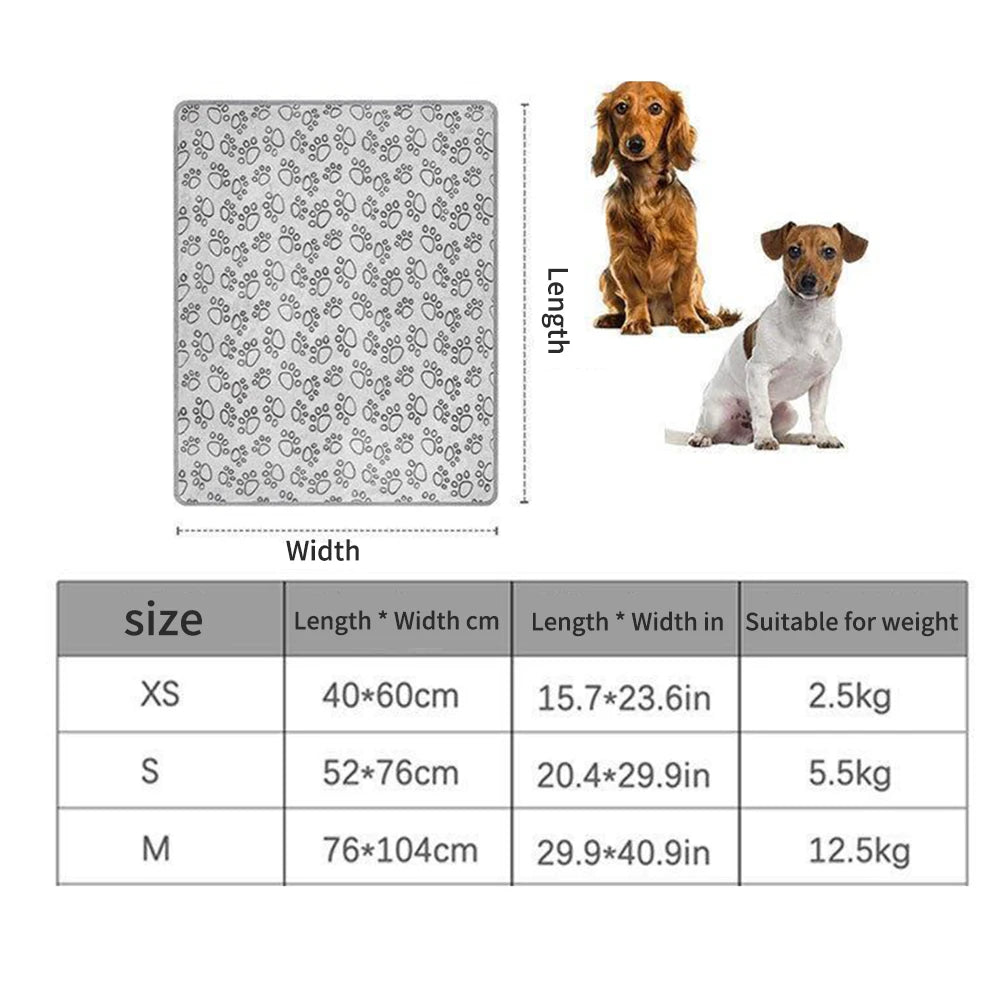 Les trois tailles de la couverture grise pour chien