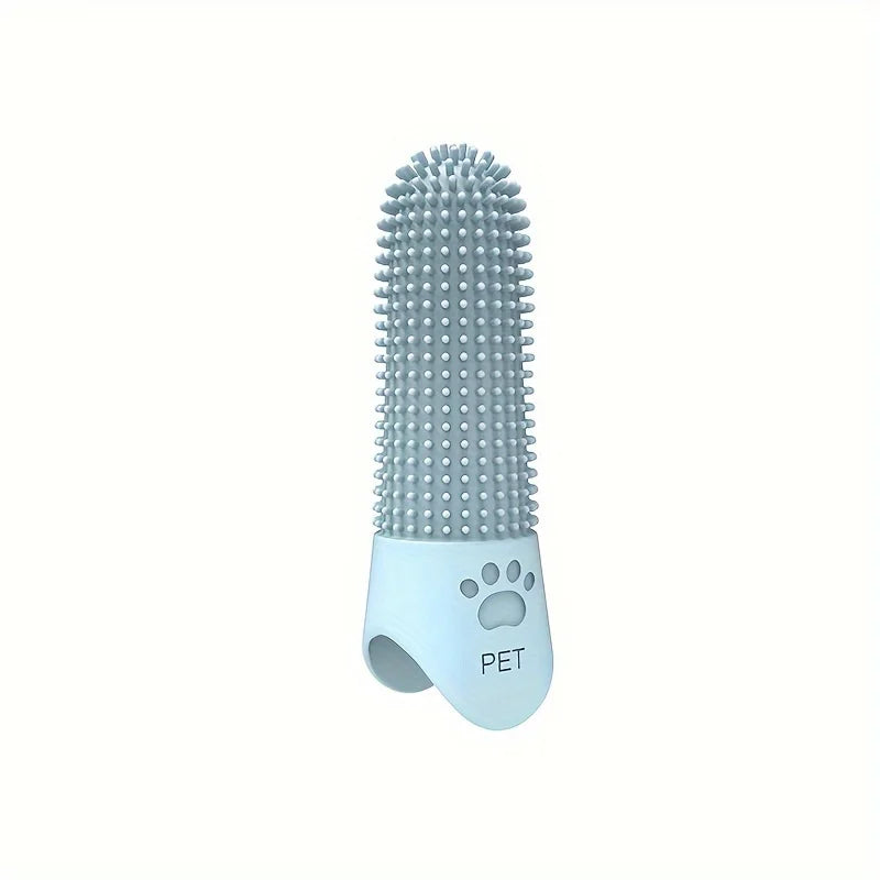 Brosse à doigt en silicone souple pour chat et chien