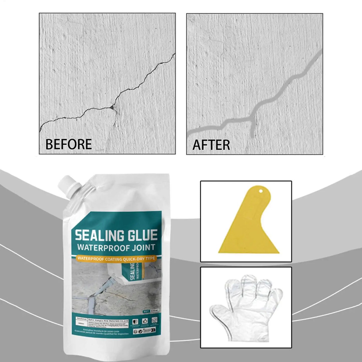 Mastic d'étanchéité autonivelant 500 ml pour fissures de béton – photo 4
