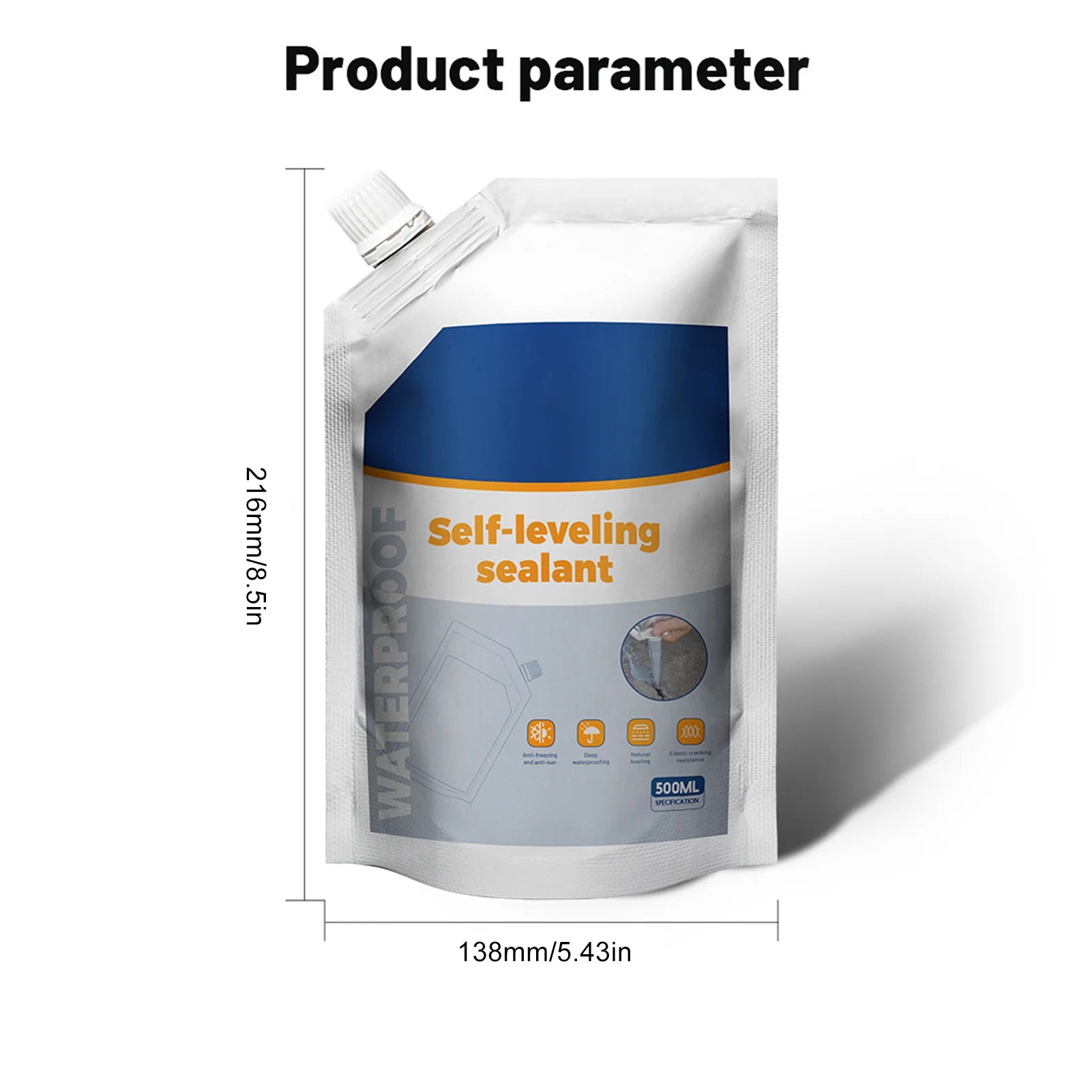 Mastic d'étanchéité autonivelant 500 ml pour fissures de béton – photo 8