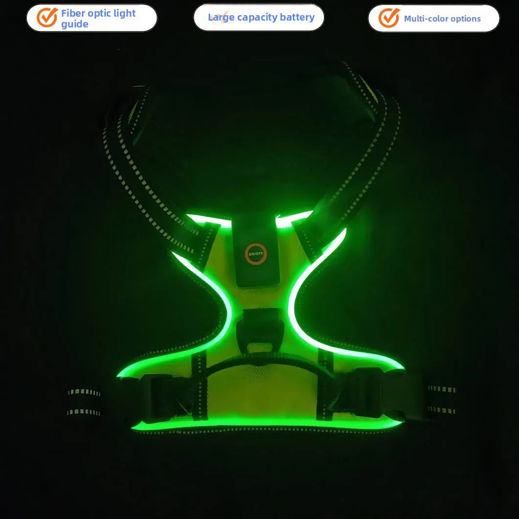 Port de recharge USB du harnais lumineux pour chien