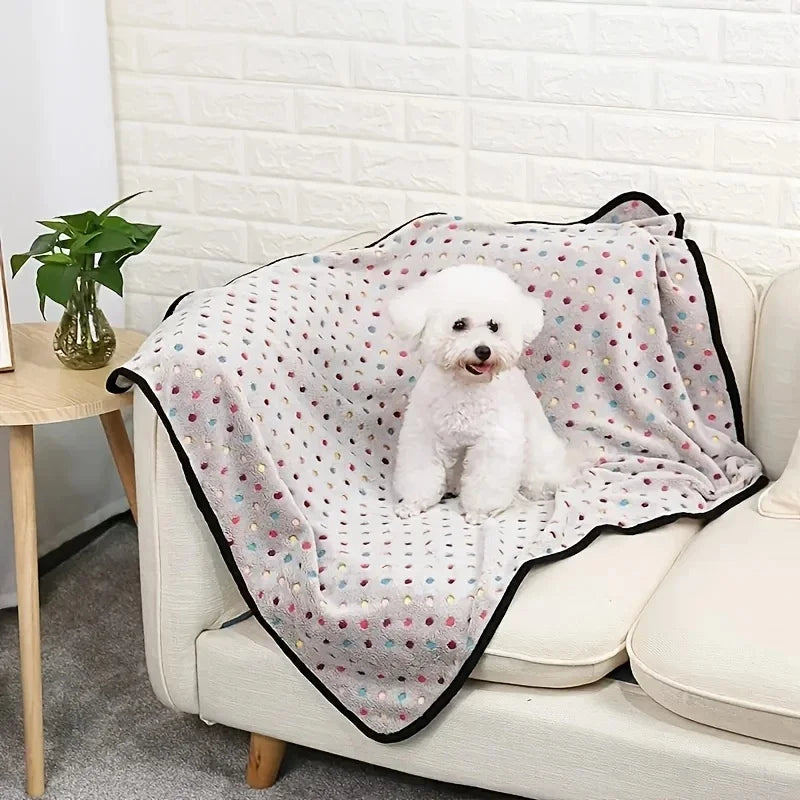 Texture en corail polaire épais de la couverture pour chien