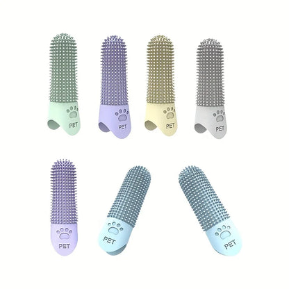 Coloris disponibles de la brosse à dents à doigt pour chien