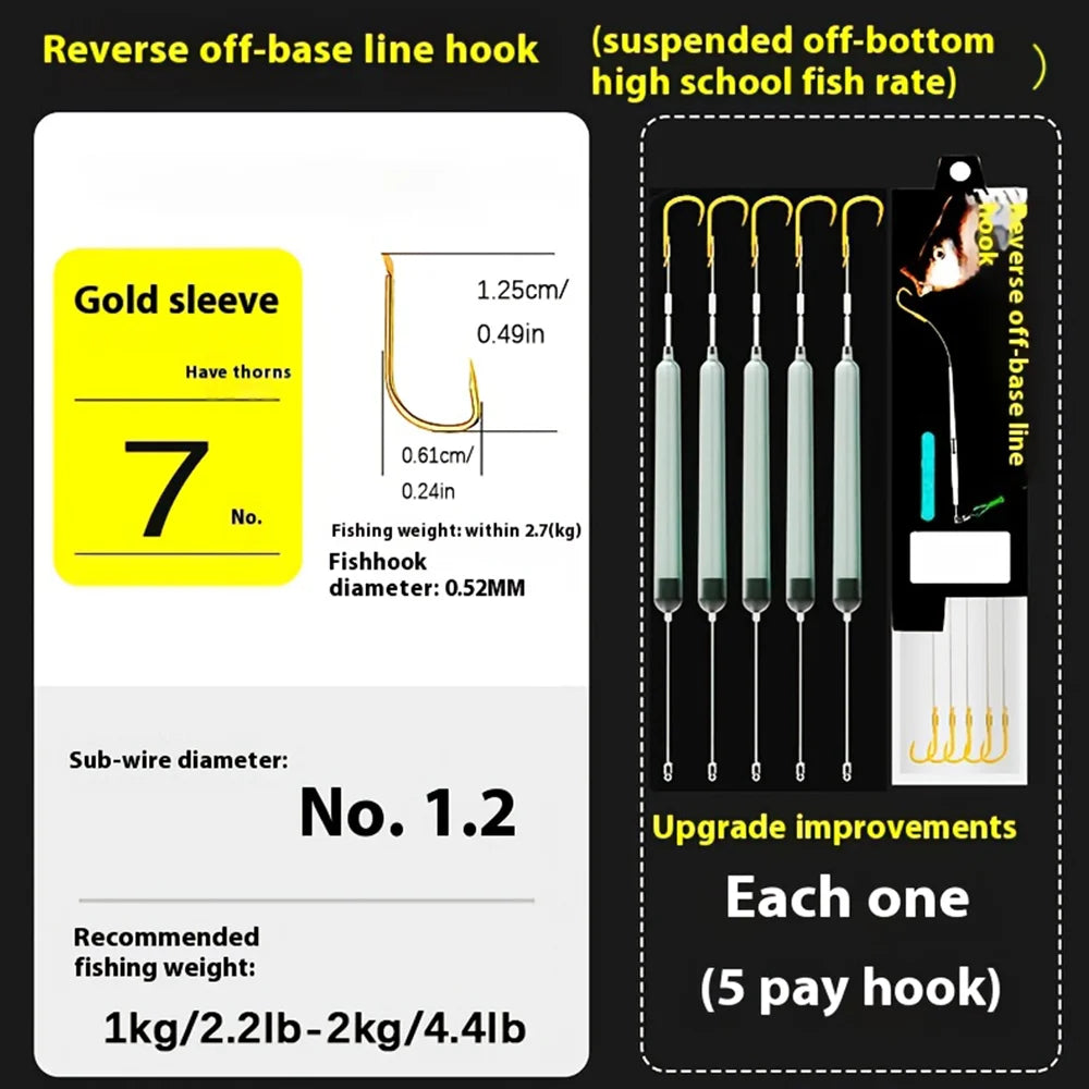 Hameçons de pêche double anti-décrochage en acier carbone – photo 7