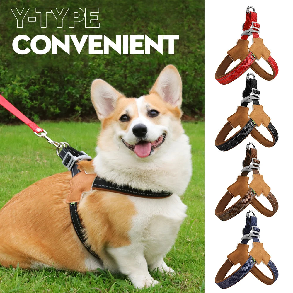 Harnais en Y anti-traction pour chien Revixay, coloris noir