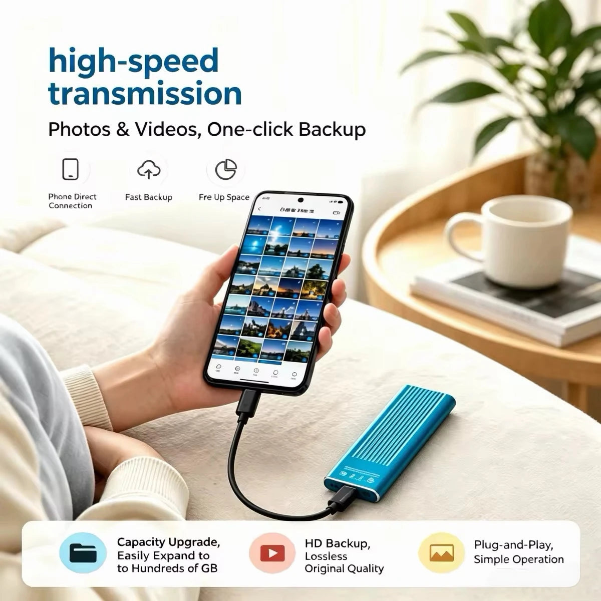 Disque SSD externe portable USB 3.1 et Type-C – photo 3