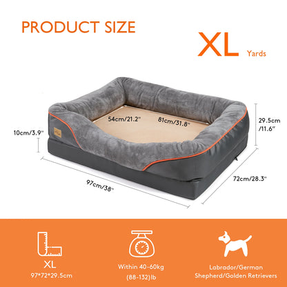 Coutures et finitions du lit déhoussable pour chien