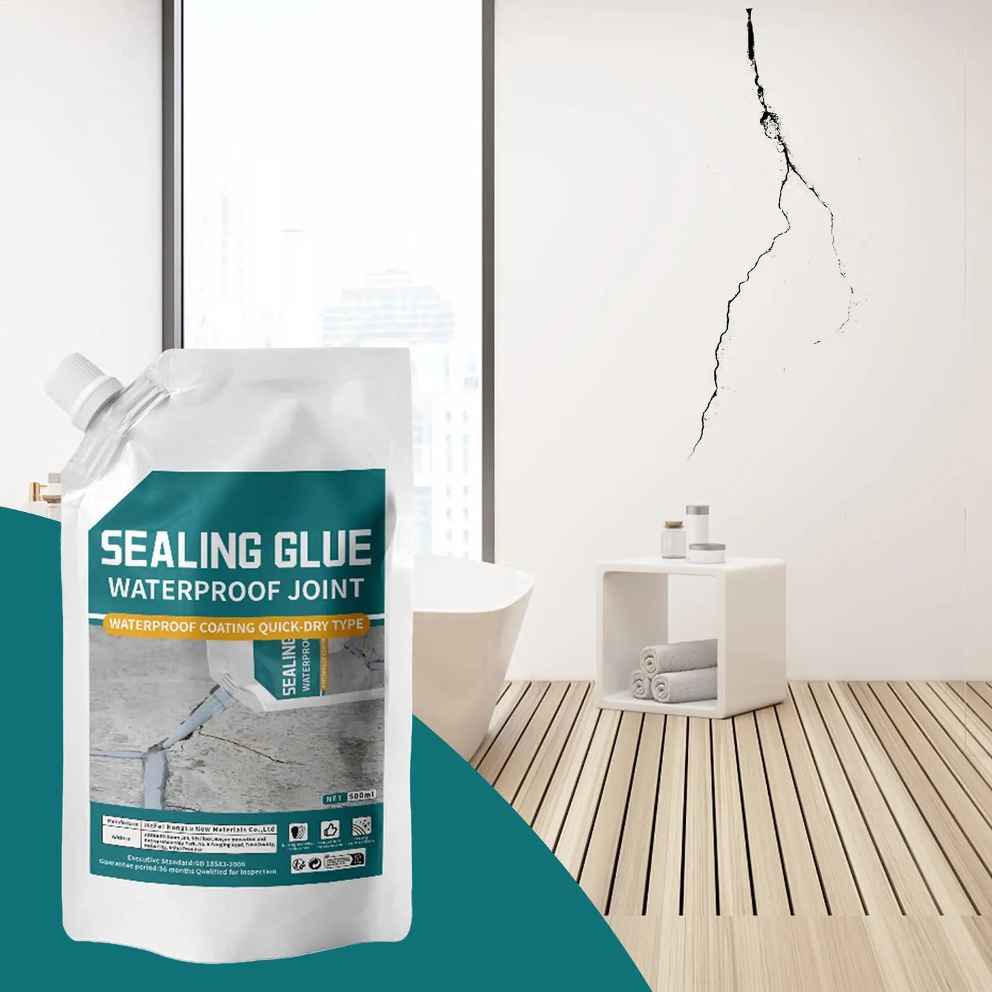 Mastic d'étanchéité autonivelant 500 ml pour fissures de béton – photo 3