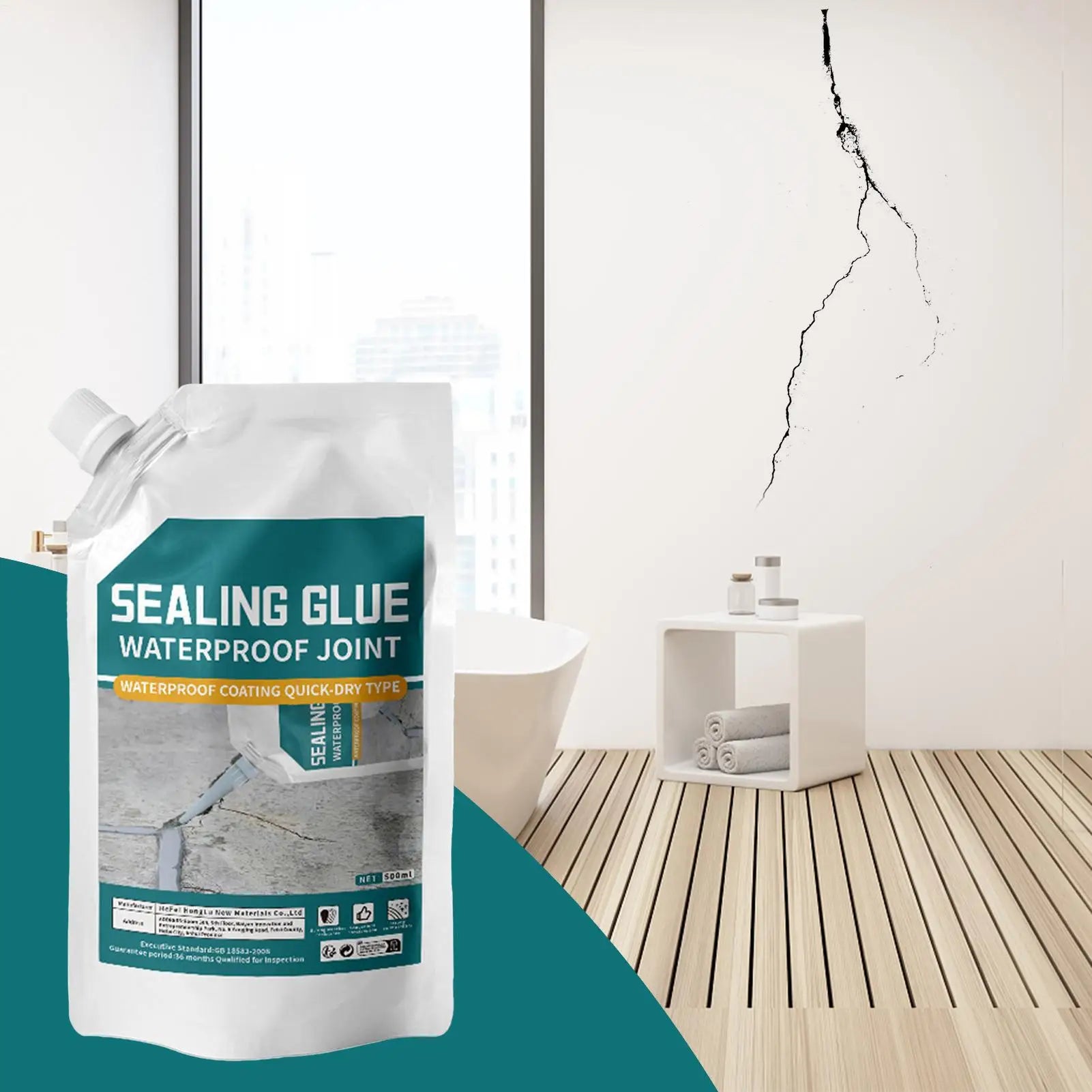 Mastic d'étanchéité autonivelant 500 ml pour fissures de béton – photo 3