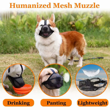 Grille aérée de la muselière pour grand chien