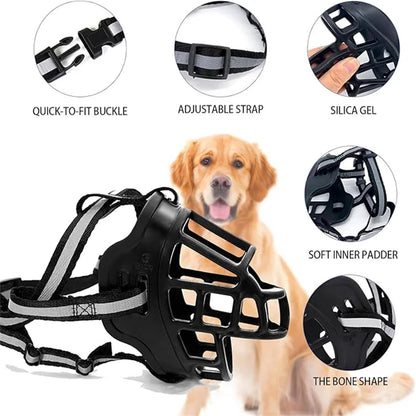 Bandes réfléchissantes de la muselière panier pour chien