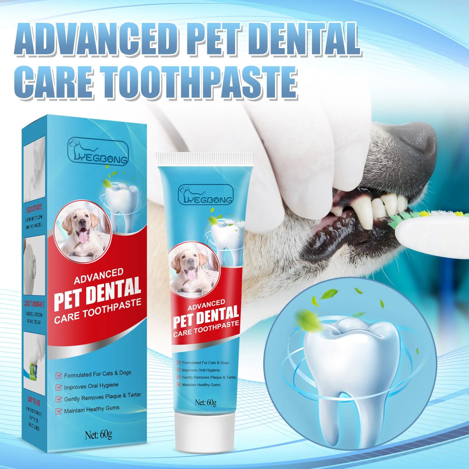Dentifrice pour chien Revixay anti-tartre, formule comestible