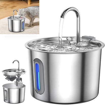 Fontaine à eau en inox 2,2 L pour chien Revixay