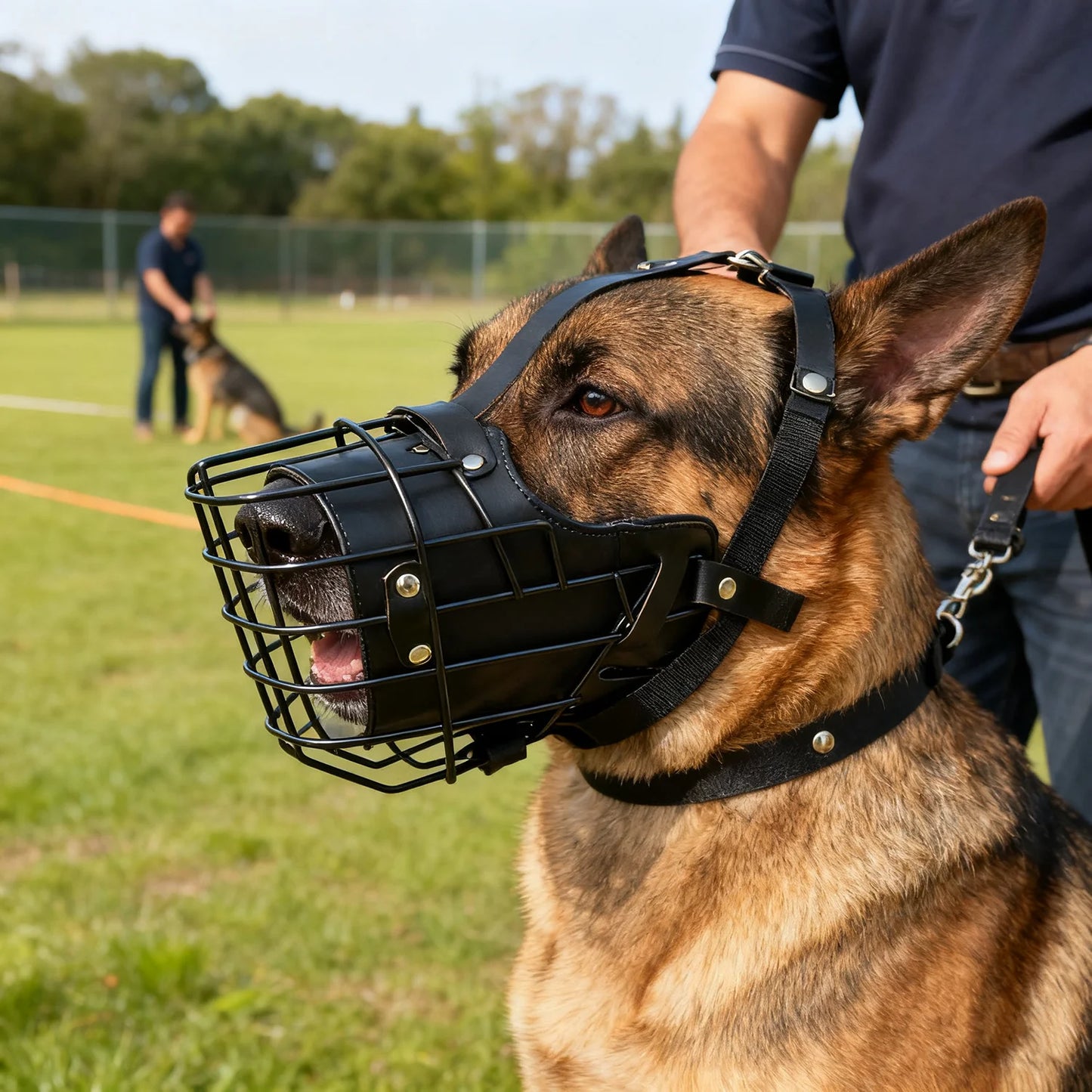 Muselière panier en métal pour grand chien Revixay