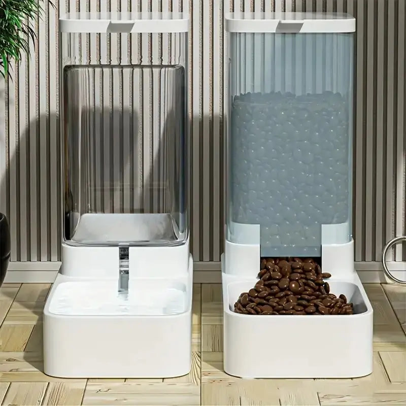 Lot distributeur d'eau et de croquettes pour chien