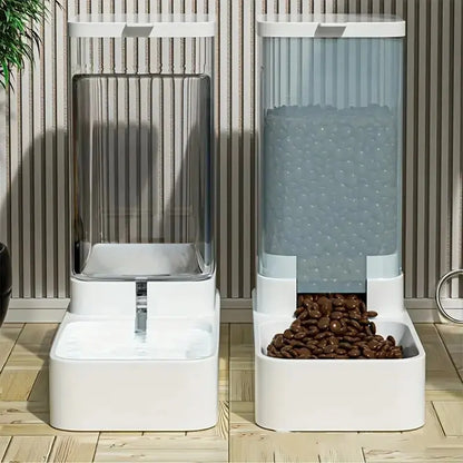Lot distributeur d'eau et de croquettes pour chien