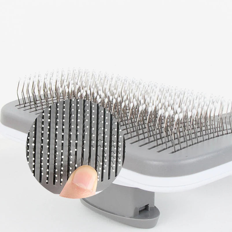 Picots souples de la brosse de massage pour chien