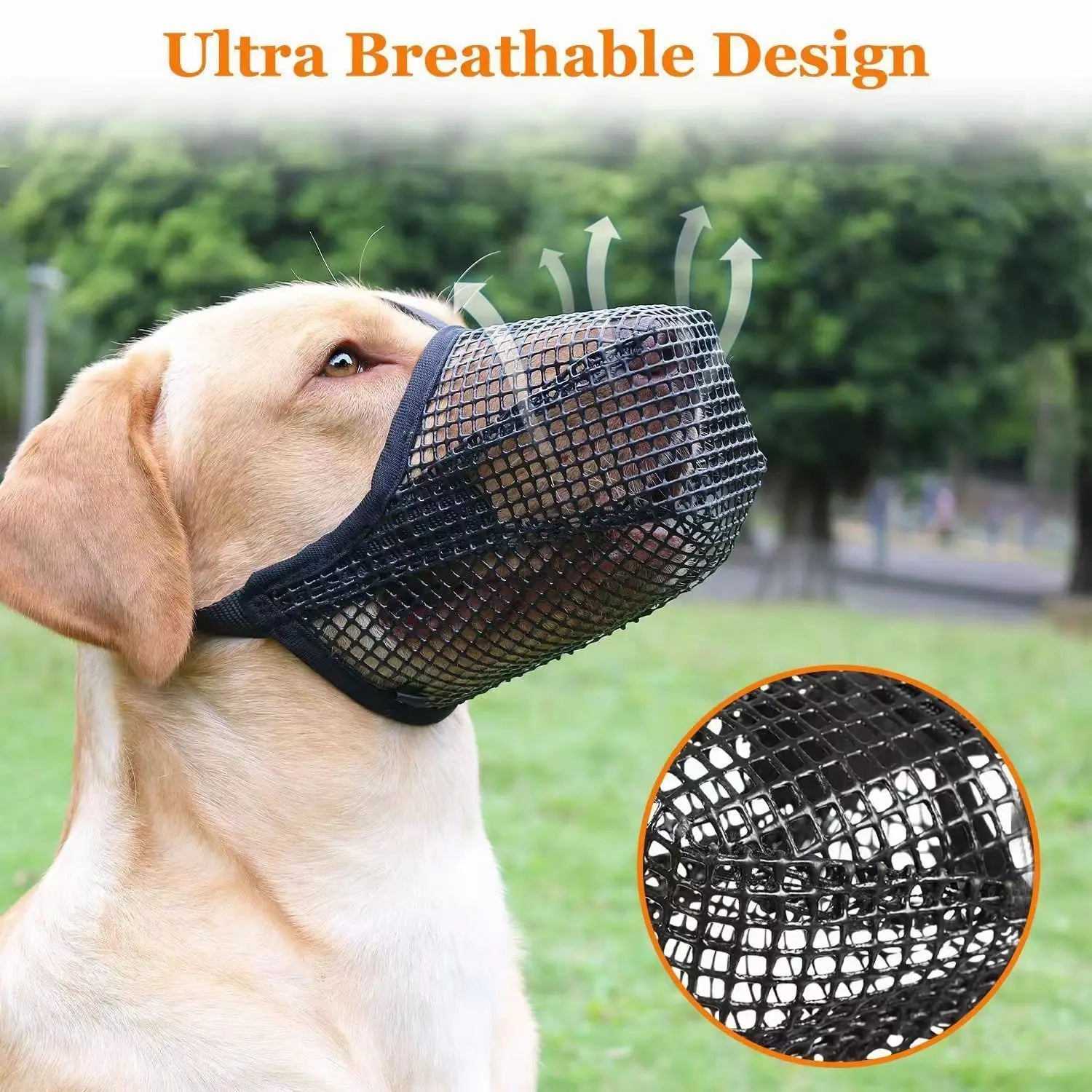 Sangles réglables de la muselière grillagée pour chien
