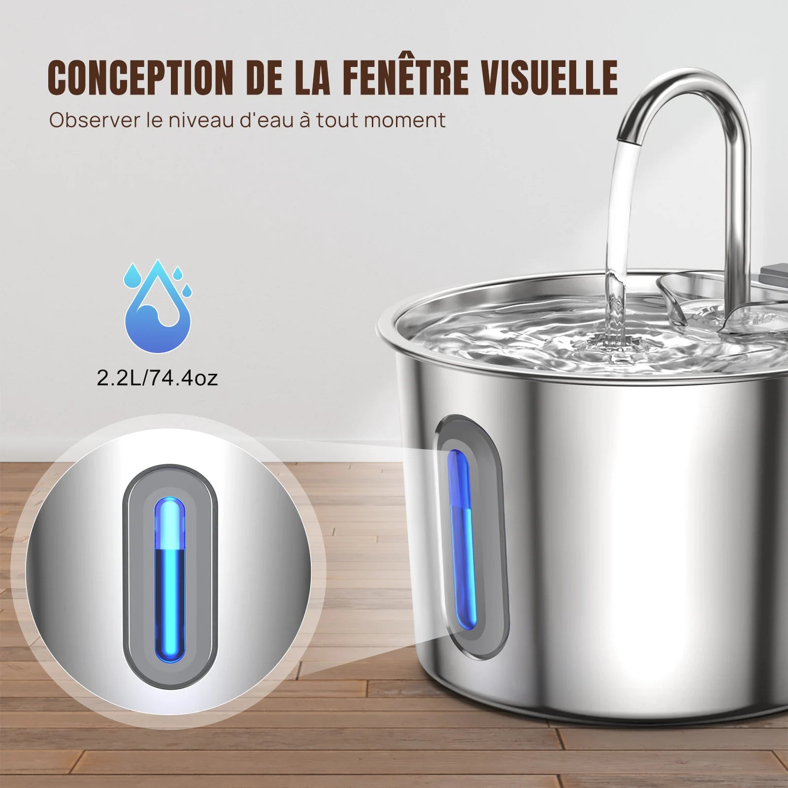 Pompe ultra-silencieuse de la fontaine à eau pour chien