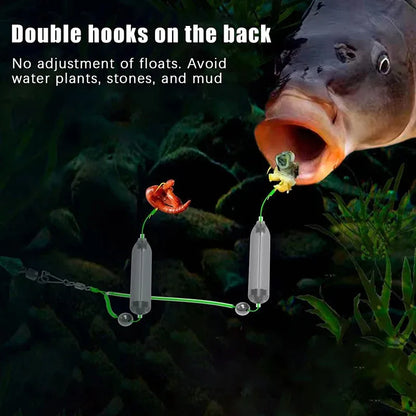Hameçons de pêche double anti-décrochage en acier carbone – photo 4