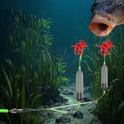 Hameçons de pêche double anti-décrochage en acier carbone – photo 6