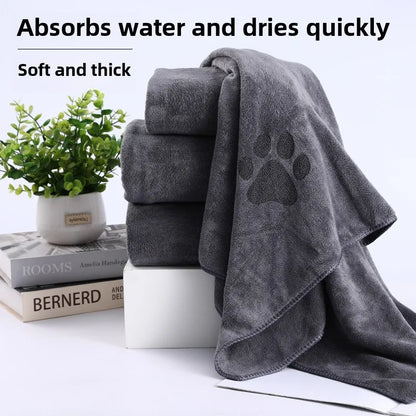 Serviette de bain pour chien Revixay en microfibre, coloris marron