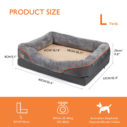 Lit pour chien anti-allergie vu de dessus